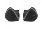 Intras qdc BASALT à coque en titane noir façon basalte, haut-parleur dynamique unique de 13 mm à membrane en diamant pur, connecteurs 2 broches 0,78 mm