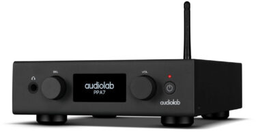 Audiolab PPA7 noir, préampli phono MM et MC avec écran OLED, prise casque 6,35 mm en façade, Bluetooth aptX HD et enregistrement USB-C