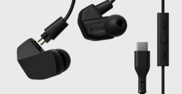 Intras final VR3000 Recable for Gaming USB-C noirs avec connecteurs 2 broches 0,78 mm, télécommande à trois boutons avec micro et fiche USB-C droite