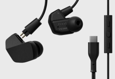 Intras final VR3000 Recable for Gaming USB-C noirs avec connecteurs 2 broches 0,78 mm, télécommande à trois boutons avec micro et fiche USB-C droite