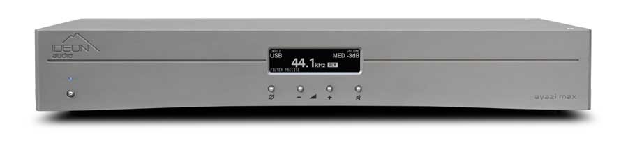 Façade de l'Ideon Audio Ayazi Max avec son écran central et ses touches de navigation, visuel officiel