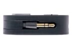 Émetteur-récepteur Bluetooth iFi UP Travel Max vu de profil, boîtier noir compact avec sa prise jack 3,5 mm dorée escamotable sortie du boîtier, aptX Lossless et LDAC