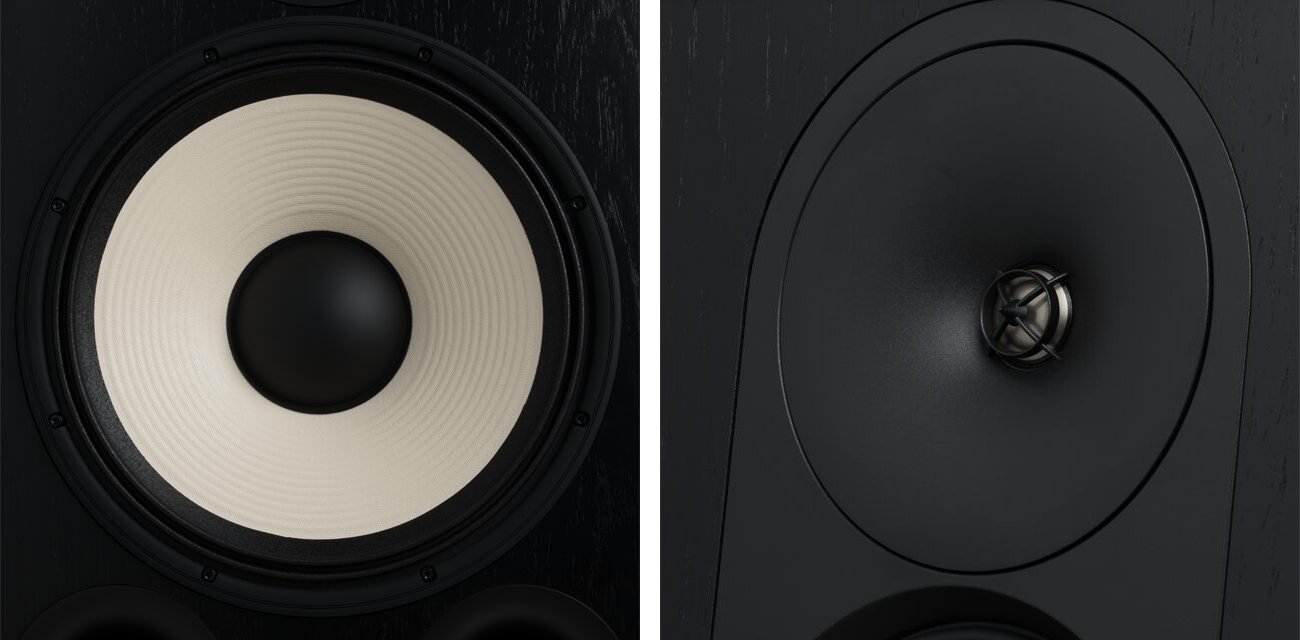 Boomer JBL Pure Pulp de 380 mm et tweeter à dôme titane à guide d onde de la L150 Classic