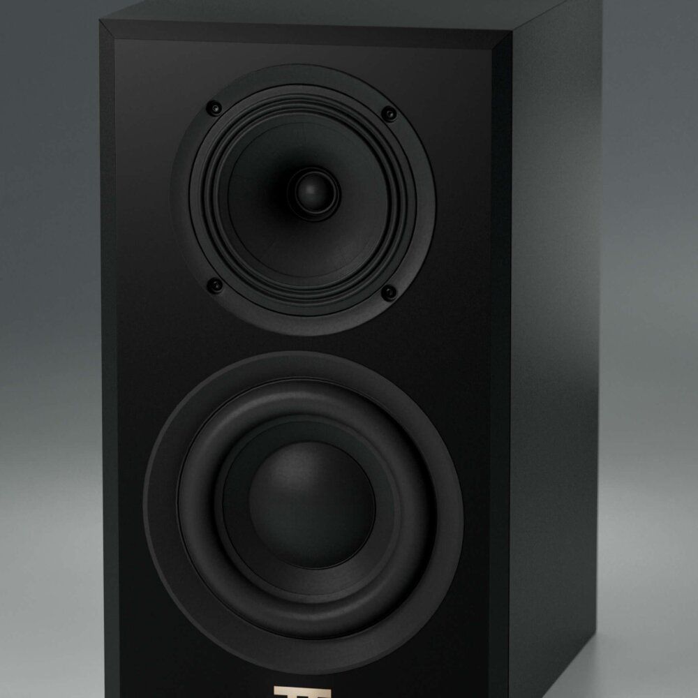 True Tone T1 Signature en finition noire sans grille : haut-parleur coaxial et boomer en façade